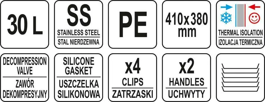 Várnice na přepravu jídla 30L