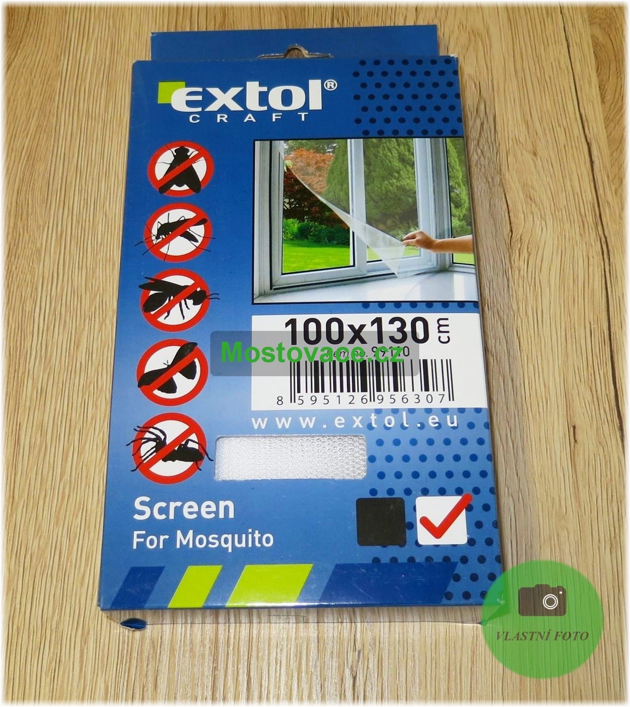 Síť proti komárům do okna 100x130